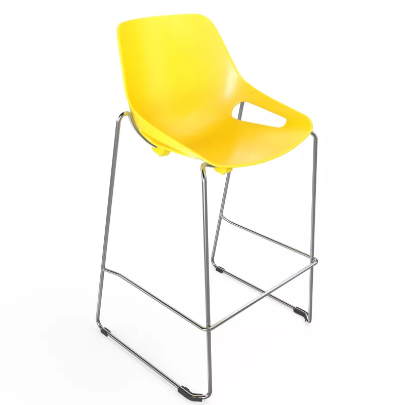 Tabouret de collectivité / réunion Rosalie EOL sur pieds chromés