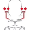 Fauteuil de travail Giroflex modèle 353-429 avec accoudoirs