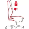 Fauteuil de travail Giroflex modèle 64-3078 dossier bas