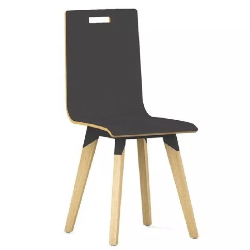EVASION│Chaise 4 pieds│Noir ou Blanc / Hêtre massif