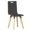 EVASION│Chaise 4 pieds│Noir ou Blanc / Hêtre massif