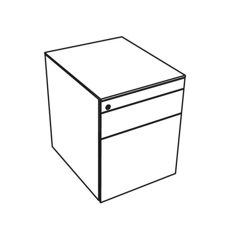 EOL│Caisson avec tirette plumier sous bureau