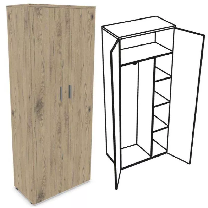 Armoire penderie Haute Portes Battantes Armand