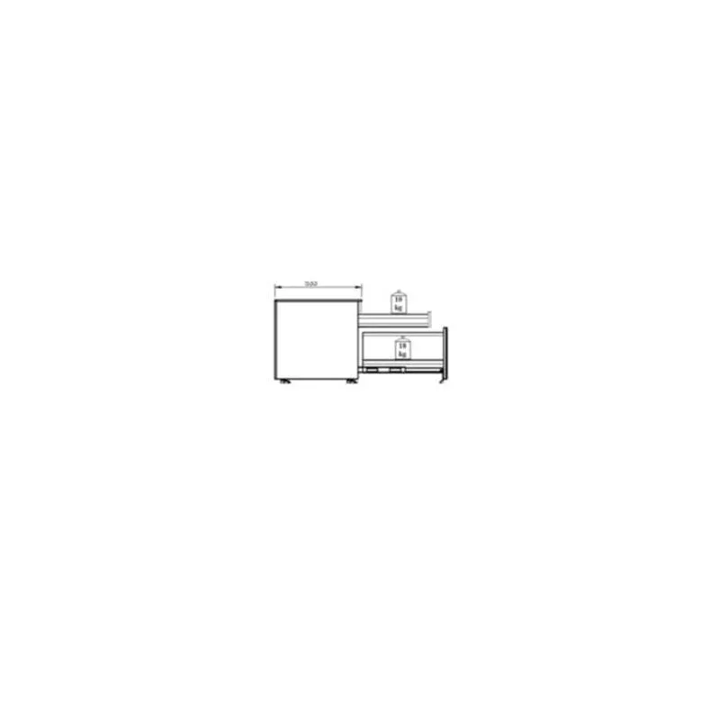 EOL│Caisson avec tirette plumier sous bureau
