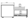 EOL│Caisson avec tirette plumier sous bureau