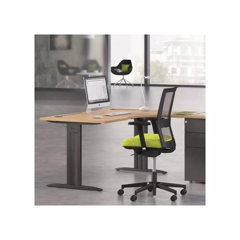 IDOL│bureau Compact 90° avec retour L160 ou 180 cm