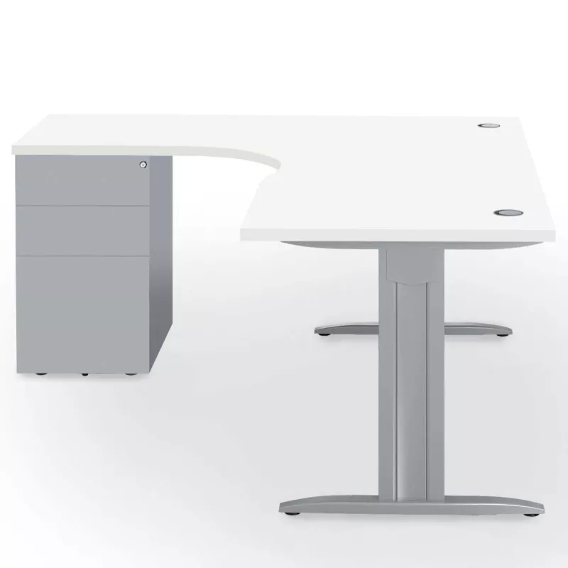 Pack de bureau Idol avec retour+ caisson hauteur bureau