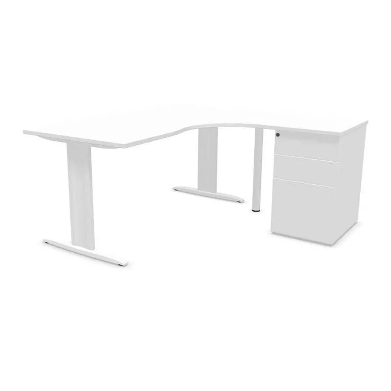 Pack de bureau Idol avec retour+ caisson hauteur bureau