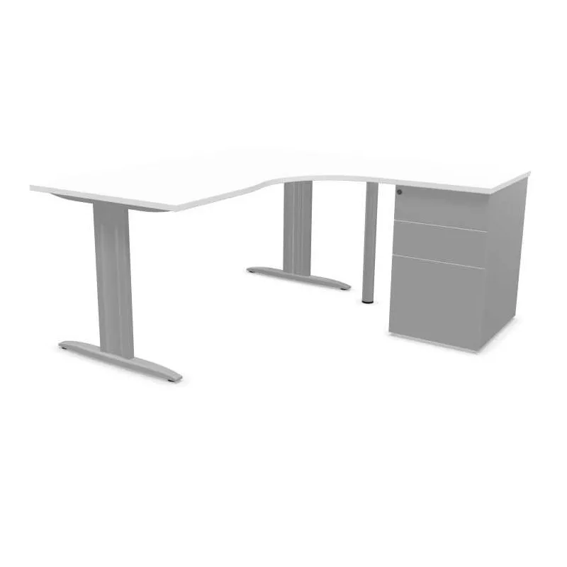 Pack de bureau Idol avec retour+ caisson hauteur bureau