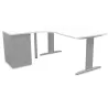 Pack de bureau Idol avec retour+ caisson hauteur bureau