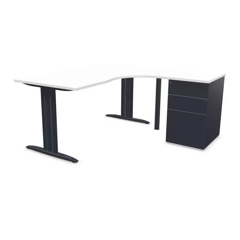 Pack de bureau Idol avec retour+ caisson hauteur bureau