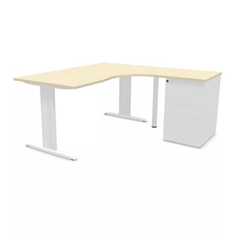 Pack de bureau Idol avec retour+ caisson hauteur bureau