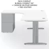 Pack de bureau Idol avec retour+ caisson hauteur bureau