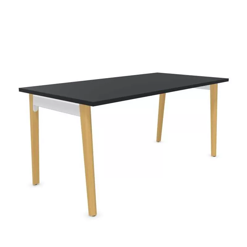 Bureau droit EOL série Robin mobilier neuf PIED BOIS MASSIF