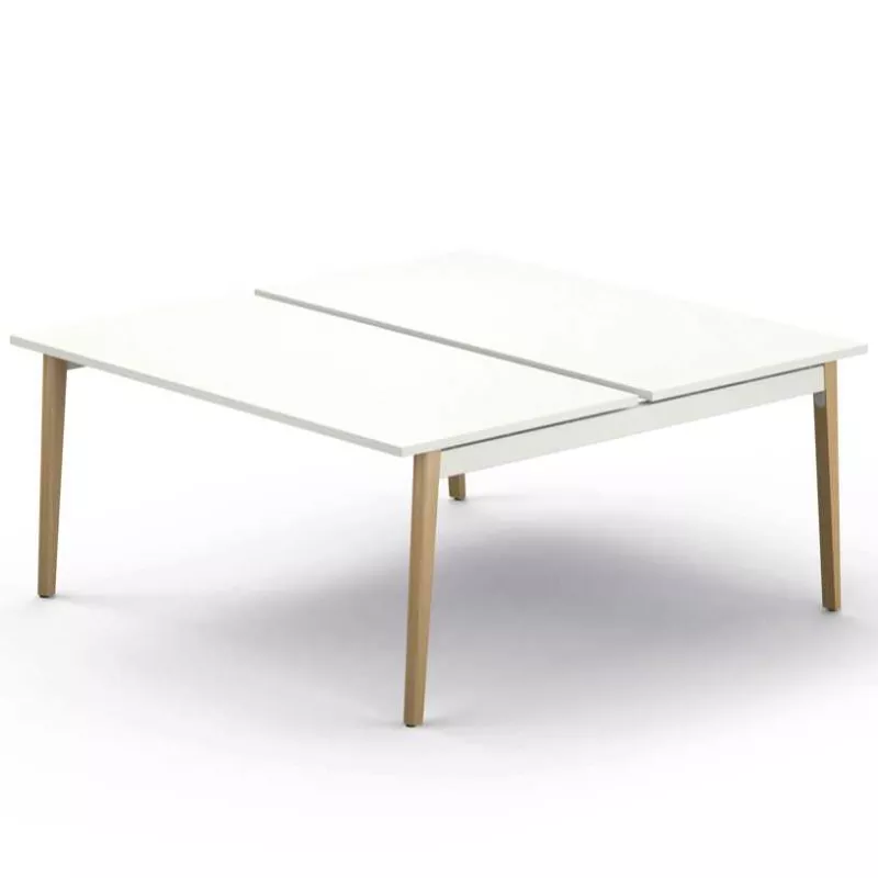 ROBIN│Bureau structure partagée pied bois massif