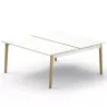 ROBIN│Bureau structure partagée pied bois massif