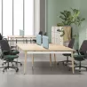 ROBIN│Bureau structure partagée pied bois massif