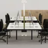 CONECT│Bureau structure partagée pied acier