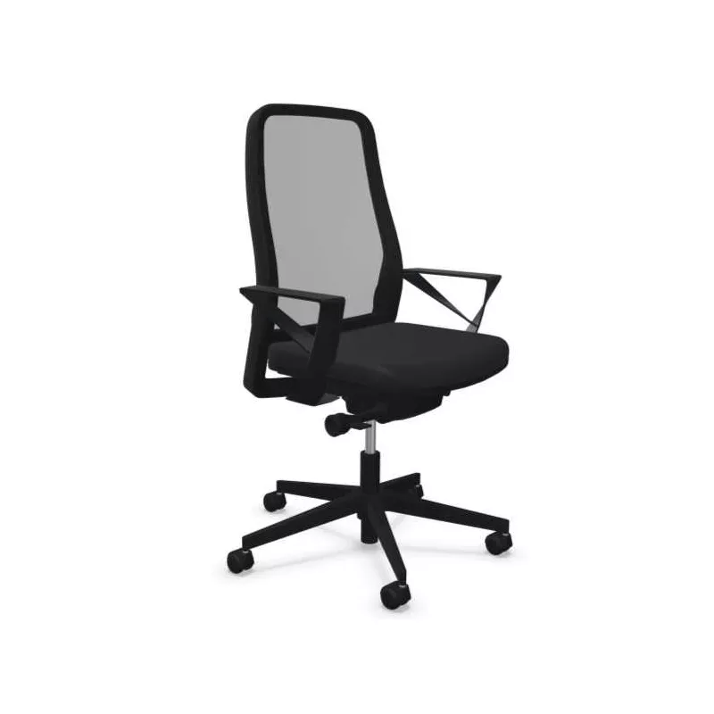 Fauteuil de travail Leon dossier résille avec accoudoirs 1D