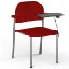 Chaise Romy de collectivité en ABS de couleur EOL avec accoudoirs et tablette écritoire