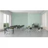 EMI│Chaise de collectivité assise fixe empilable│Noir/Chromé