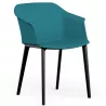 SCOTT│Fauteuil 4 pieds noir│Assise PVC│Coloris à choix