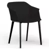 SCOTT│Fauteuil 4 pieds noir│Assise PVC│Coloris à choix