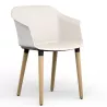 SCOTT│Fauteuil 4 pieds bois│Assise PVC│Coloris à choix