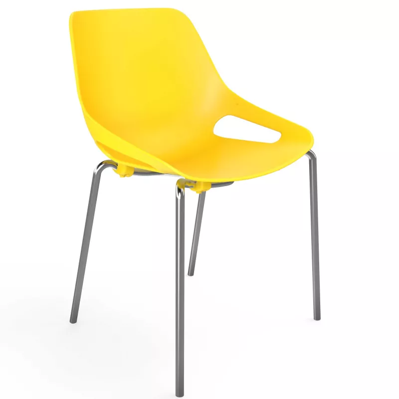 Chaise de collectivité / réunion Rosalie EOL sur 4 pieds chromé