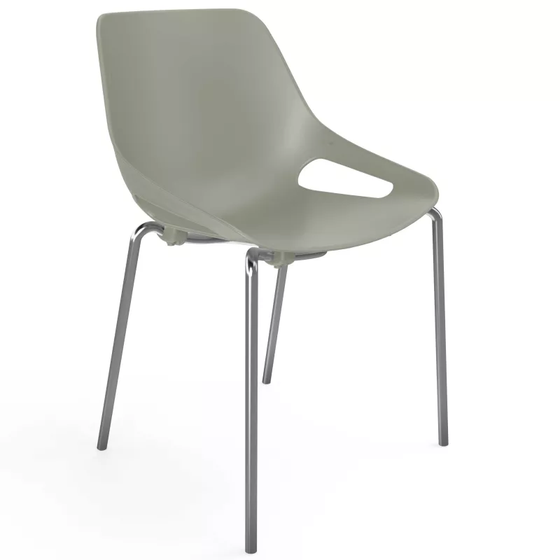 Chaise de collectivité / réunion Rosalie EOL sur 4 pieds chromé