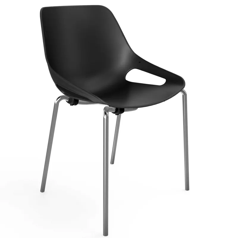 Chaise de collectivité / réunion Rosalie EOL sur 4 pieds chromé