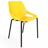 Chaise de collectivité / réunion Rosalie EOL sur 4 pieds métal noir