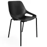 Chaise de collectivité / réunion Rosalie EOL sur 4 pieds métal noir