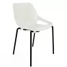 Chaise de collectivité / réunion Rosalie EOL sur 4 pieds métal noir