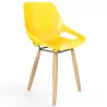 ROSALIE│Chaise 4 pieds bois hêtre│Assise PVC│Coloris à choix