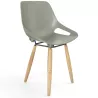 ROSALIE│Chaise 4 pieds bois hêtre│Assise PVC│Coloris à choix