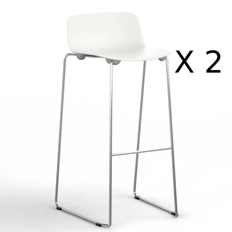 Lot de 2 tabourets Gelati en ABS monocoque de couleur EOL