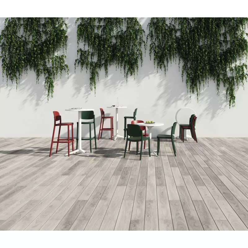 LINE│Lot de 4 Chaises style bistrot outdoor