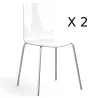SPOON│Lot de 2 chaises collectivité unicolore