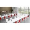 SPOON│Lot de 2 chaises collectivité bicolore