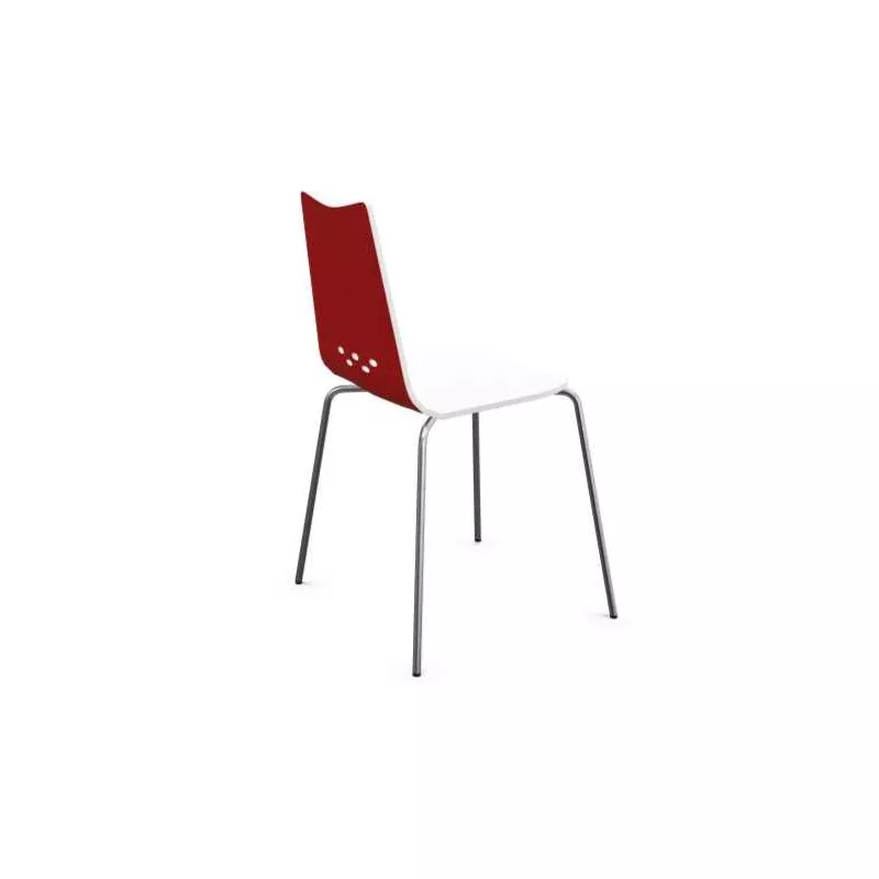 SPOON│Lot de 2 chaises collectivité bicolore