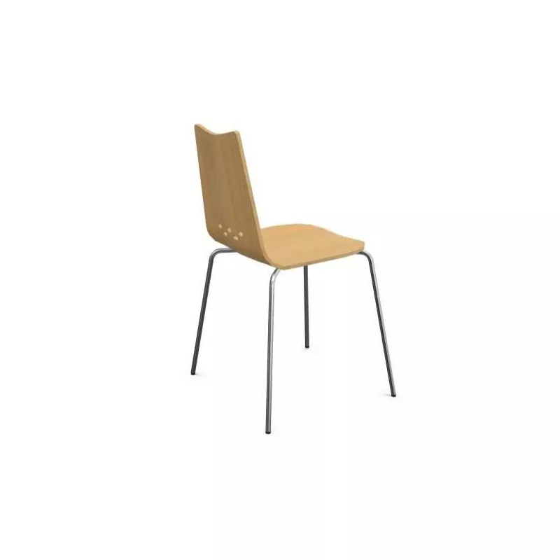 SPOON│Lot de 2 chaises collectivité Chêne clair