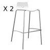 SPOON│Lot de 2 tabourets unicolore