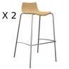 SPOON│Lot de 2 tabourets chêne clair