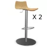 SPOON│Lot de 2 tabourets lift chêne clair