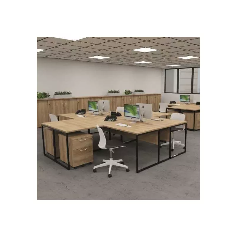STRICTO│Bureaux structure partagée - 2 postes - profondeur 160 cm