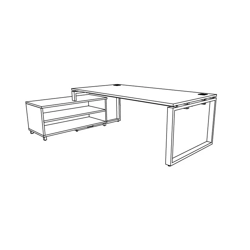 PRESTIGE│Bureau Direction avec meuble retour ouvert