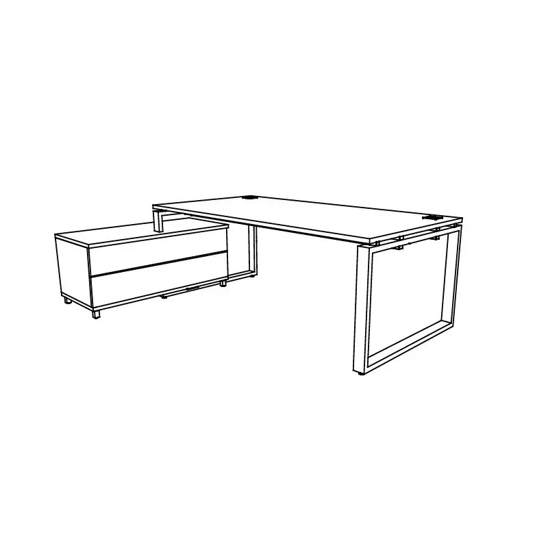 PRESTIGE│Bureau Direction avec meuble retour fermé