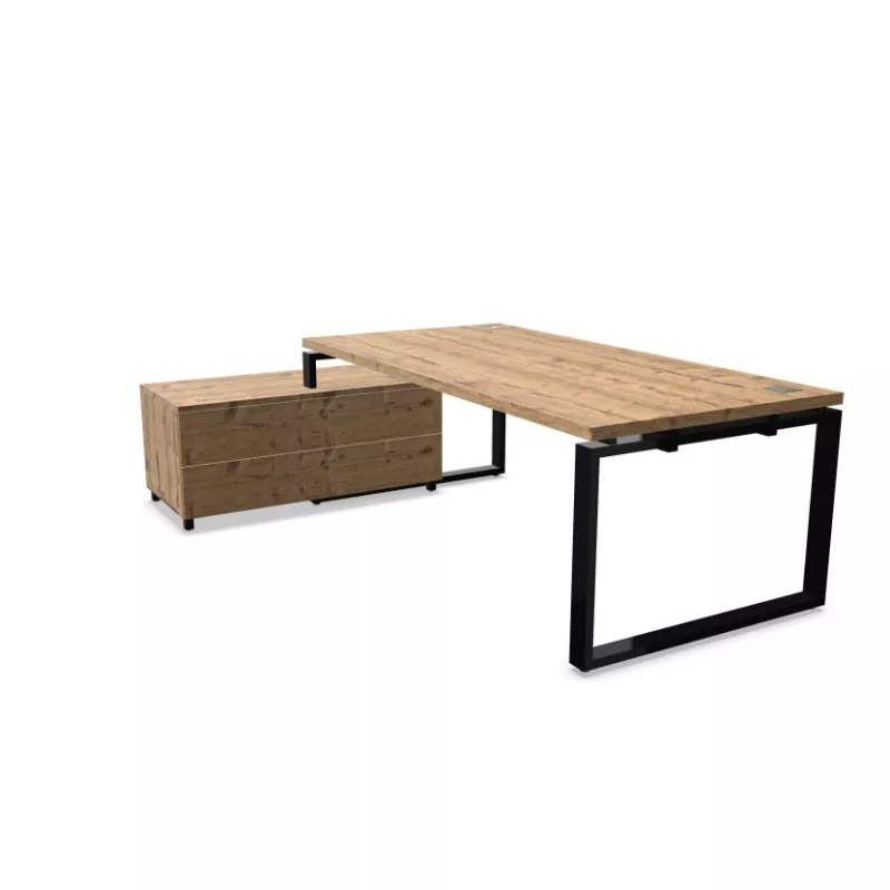 PRESTIGE│Bureau Direction avec meuble retour fermé