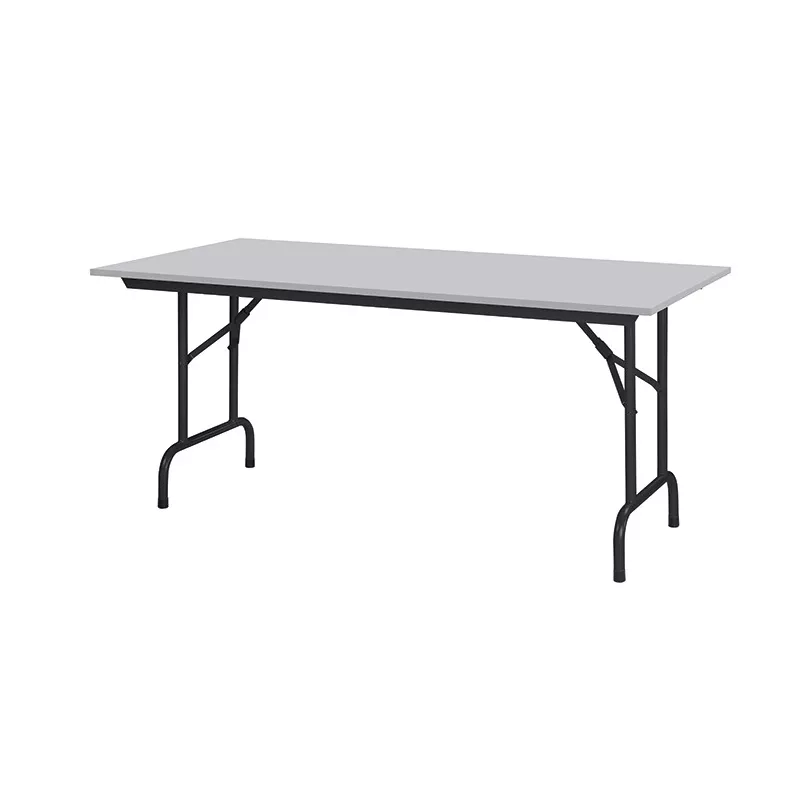 PLIANTE│Table économique individuelle L 160x80 cm│Gris/noir